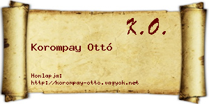 Korompay Ottó névjegykártya